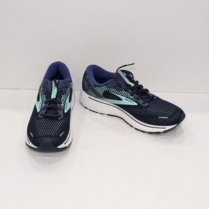 Brooks Womens Ghost 14 Size 10 Medium B Peacoat Yucca Navy Running Shoes